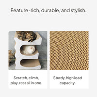 Corrugated Cat Scratcher and Climbing Frame