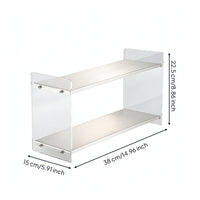 Desktop Storage Rack Brushed Metal Countertop Organizer Smudge resistantResistant Acrylic Storage Rack for Lavatory