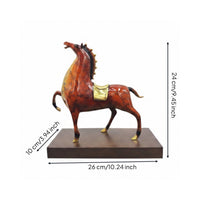 2 Pieces Bronze Horse Statue Hand Finished Bronze Horse Sculpture Fade Resistant