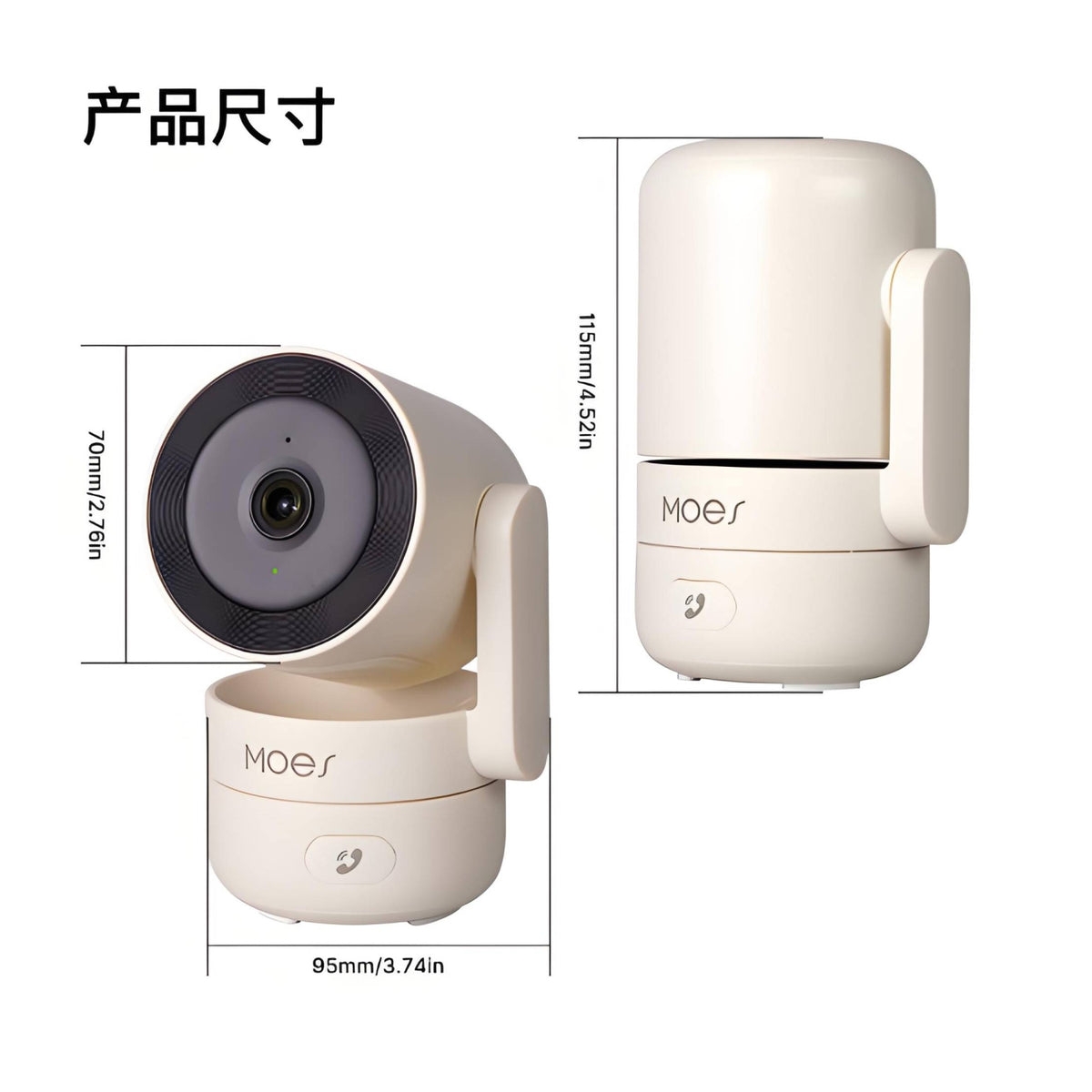 Pan-Tilt Camera Indoor WiFi Camera 4MP Smart for Homeowners, Home Security, Baby Monitoring