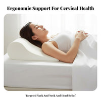 Breathable Latex Pillow Double Height Contour Ergonomic Neck Pillow High and Low Profile for Side Sleepers, Adults, Sleeping, Sleep