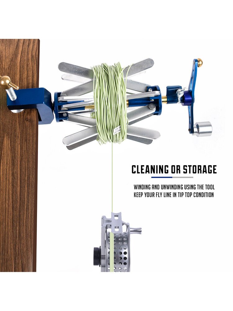 Fly Fishing Line Winder with Cleaning and Storage Function