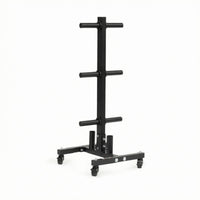 Weight Rack with Wheels Space Saving Weight Plate Cart High Capacity