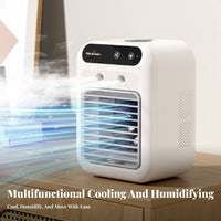 Rechargeable USB Misting Fan Adjustable Airflow Mini Air Conditioner Fan Quiet Operation for Students, Office Workers, Dorm Room, Bedroom