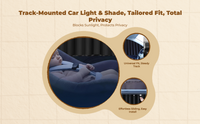 Car sun shade blocks sun, easy install.