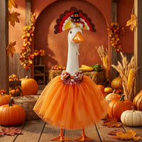 Seasonal Goose Costume with Tulle Skirt Cute Lawn Goose Costume Bright Clothes Lightweight for Garden
