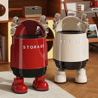 Astronaut Trash Can with Lid, 12L+, Plastic, Round, Rocking Lid