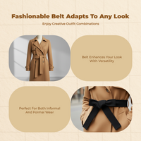 Winter Wool Sash, Adjustable Waist Belt, For Coats