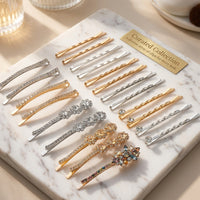 Simple Hair Pins for Women, Electroplated Design, for Bridal Hairstyle and Side Bangs