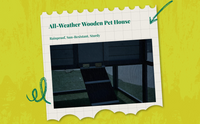 Waterproof wood cat house