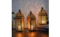 Moroccan Design Lantern Warm Ambient Radiance Hollow Iron Wind Lamp Hanging Loop