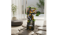 Feng Shui Water Feature with Crystal Ball Tranquil Atmosphere Floor Standing Water Feature Resin Construction Indoor Waterfall Feature