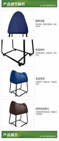 骑马架皮革马鞍架可移动马鞍架带轮马鞍架子马术用品马场马术鞍架