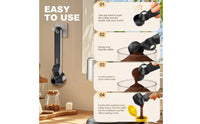 8 Pieces Espresso Accessories Set with Tamping Station Cleaning Brush Dosing Funnel Puck Screen Scoop-leveler Organizer Suitable for Coffee Enthusiasts Home Organization