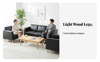 Modern Design 3-Seater Sofa, Armchair and Coffee Table three-piece set Minimalist design3Seater Sofa Business stylistic Reception Set Comfortable Cushioning for Hoteliers, Office Managers, property owners, Hotel Lobby, Waiting Room, Apartment