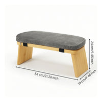 Kneeling Stool with Cushion Wooden Kneeling Stool Upholstered Meditation Bench for Practitioners