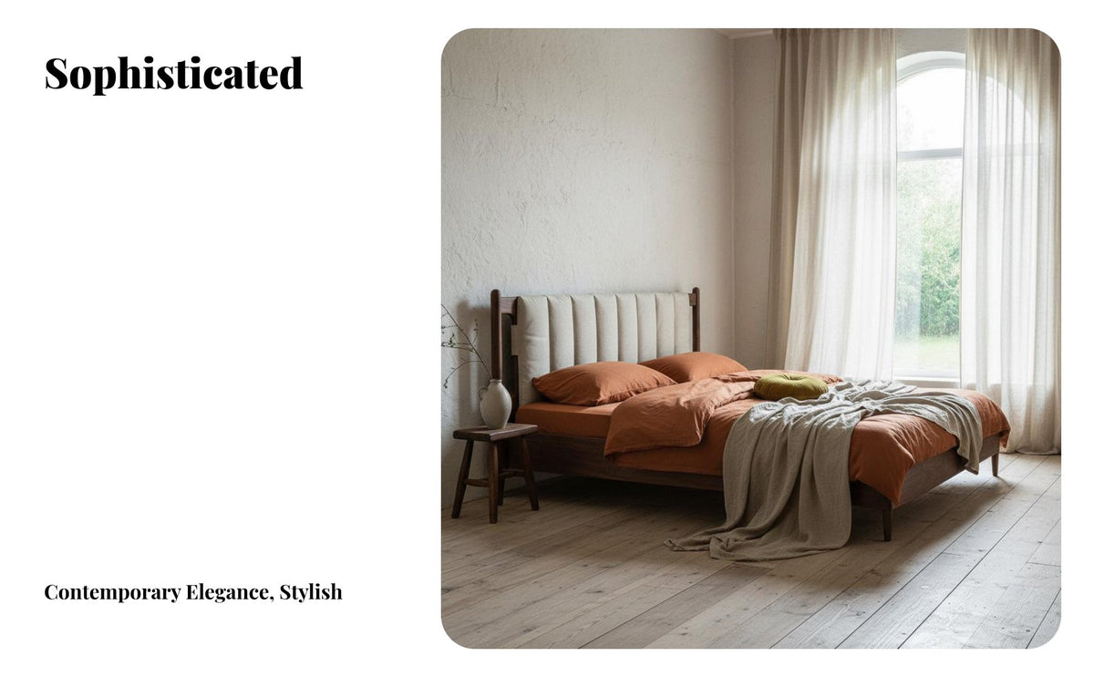 Rattan Headboard Bed Retro Design Woven Cane Headboard Bed No Box Spring Needed for Guesthouse Managers, Apartment Dwellers, Hotel, Guest Room