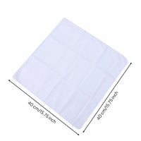 12 Pieces White Cotton Handkerchief DIY Friendly Plain White Craft Cloth