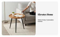 double-level Oval Coffee Table Easy Assembly Living Room Furniture for Homeowners