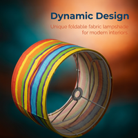 Foldable KD Lampshade for Bedroom, Cylinder Lamp Shade for Table Lamps, Softly Diffusing Light Lamp  - Diameter 20CM x 16CM High
