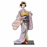 Japanese Geisha Figurine Textile Clothing Folk Ornament Handmade
