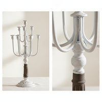 Candelabra with Curved Arms Distressed Candelabra Elegant Candelabrum for Brides, Candlelit Dinners, Home Decor