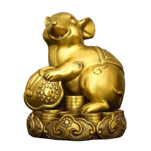 Astrological Figurine Gold-Toned Tabletop Ornament Compact for Shelf, Collectors
