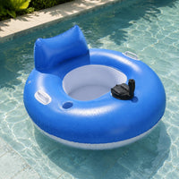 Electric Floating Chair Circular-Shaped Inflatable Pool Recliner Hollow Middle