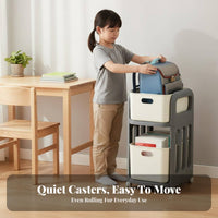 Floor-Standing Multi-Tier backpack Rack Mobile Design Multitier Wheeled storage capacitySaving Storage Trolley adaptable Use for Students, Apartment Dwellers, Study Room, Entryway, Classroom, Narrow areas
