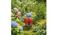 Strawberry House Planter Whimsical Fairy Garden Cottage Stone-Look