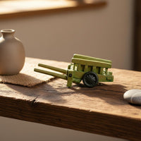 2 Pieces Bamboo Design Tea Pet Handmade Woven Wagon Ornament Long-Lasting