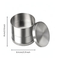 Stainless Steel Gemstone Sieve with Plates Corrosion-Resistant Jewelry Sieve with Lid Cylindrical Bead Sorter Brushed for Workshop