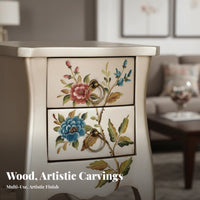 Square Table with Drawer and Shelf Statesideand aesthetic Design Bedside Cabinet with Drawers
