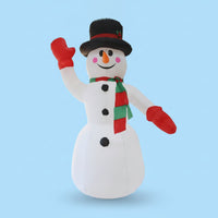 Outdoor Christmas Snowman Easy to Use Inflatable Snowman Foldable Yard Decoration Festive for Entryways, Party