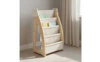Kids Bookshelf Cabinet Wood Wooden Kids Bookshelf Book Display Organizer Young Child Bookcase for Little Ones, Playroom