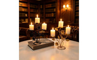 Floral Candle Stand European Design No Assembly Wrought Iron for Wedding