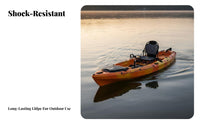 12.5 Ft Fishing Kayak Impact Resistant Rotomolded Fishing Kayak Stable Hull for Anglers, Outdoor Enthusiasts, Rivers, Recreational Boating, Recreation
