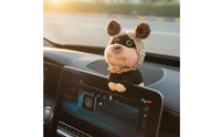 Mini Size Car Screen Topper Doll Easy Installation Cute Creature Dashboard Figure Non-Obstructive View Car Dash Creature Decor No Sight-Line Blocking for Women, Office Desk