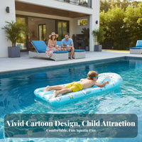 Easy to Inflate Kids Inflatable Surfboard Child Safe Inflatable Body Board Portable for Beginners, Beach