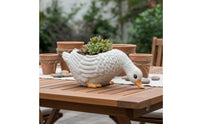Duck Flower Pot Resin Creature Figurine Planter Handmade Look for Yard, Patio