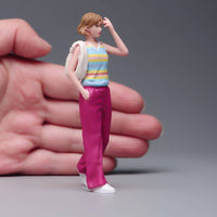 Female Figure Dopamine Girl Style Painted Diorama Figure High Detailed Resin Woman Figurine for Display Cases