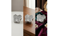 Metal Butterfly Jewelry Box Floral Jewelry Box with Hinged Lid Lined Elegant for Dresser