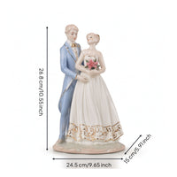 Bride and Groom Figurine Elegant Sculpture Charming for Engagement Party