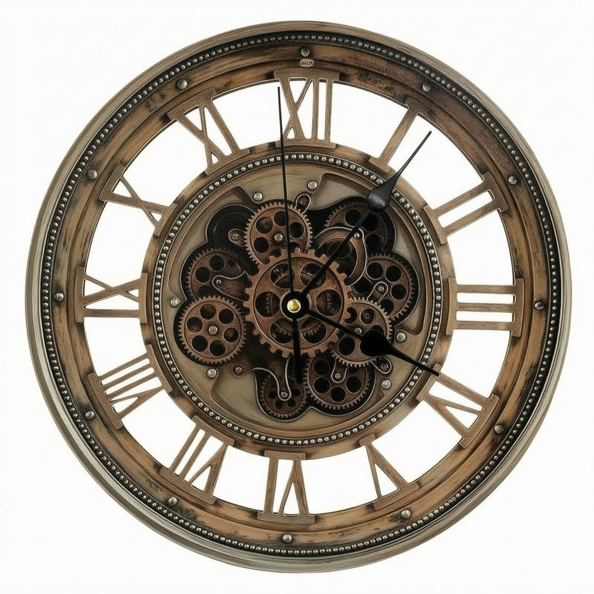Vintage Round Wall Clock Decorative Roman Numeral Wall Clock