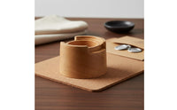 Coffee Machine Base Collection with Beech Wood Holder Integrated Stainless Funnel Cleaning Brush Measuring Scoop for Capsule Refilling Suitable for Housewarming Kitchen Countertop