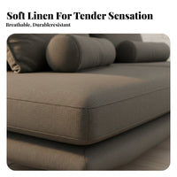 Single Armrest Backless Sleeper Sofa Nordic Design transformable Couch two-in-dual-useUse Daybed Space-Saving for Apartment Dwellers, Overnight Guests, Homeowners, Small Spaces, Home Office