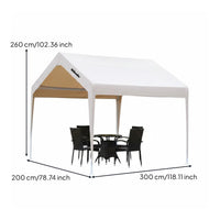 Waterproof Outdoor Gazebo Canopy Easy Assembly Heavy Duty Party Tent Windproof Event Tent with Sidewalls Protection for Garden, Patio, Backyard