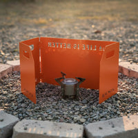 Folding Cooker Windscreen Windproof Camping Cooker Windscreen Lightweight & Compact Outdoor Burner Windshield for Campers, Backpackers, Backpacking
