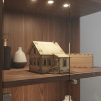 WWII European Farmhouse Model Handmade Gift DIY House Model Historical