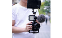 Camera Frame Top Handle CNC Machined Camera Frame Handle Universal Cinematic Rig Grip Aluminum Alloy Frame Ergonomic Design